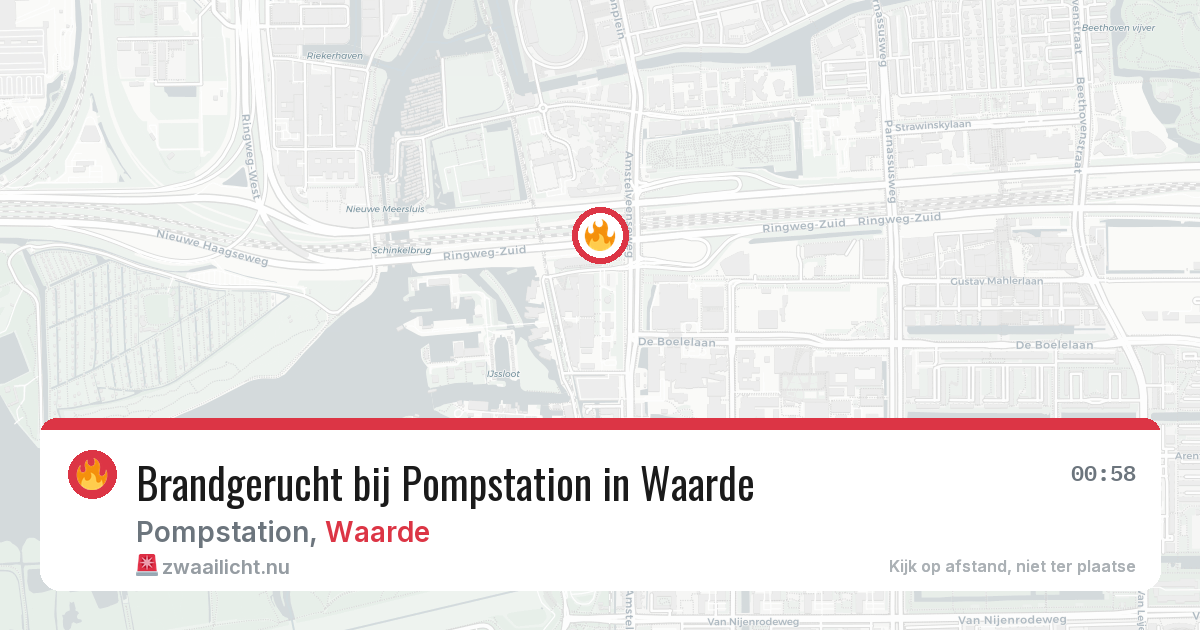 Brandgerucht bij Pompstation in Waarde — 1 jun 2026