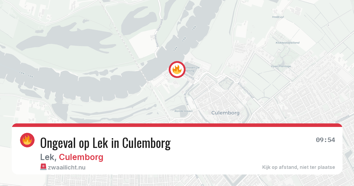 Ongeval op Lek in Culemborg — 27 mei 2026