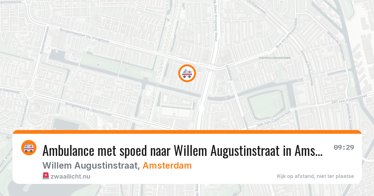 Ambulance met spoed naar Willem Augustinstraat in Amsterdam — 17 jul 2026