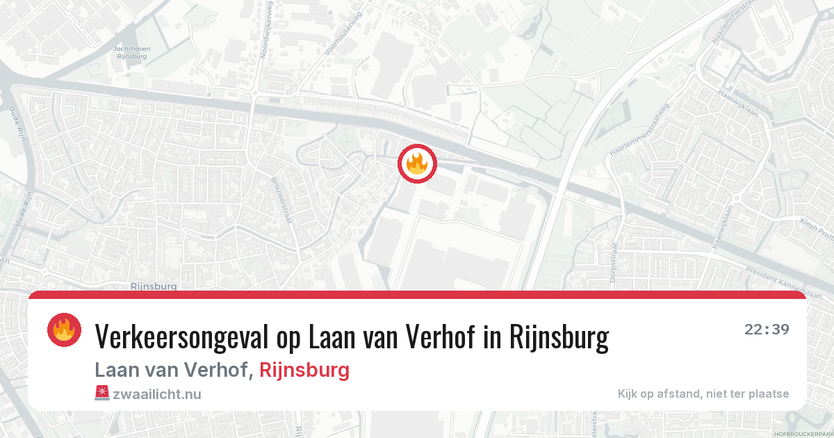 Verkeersongeval op Laan van Verhof in Rijnsburg — 1 apr 2026