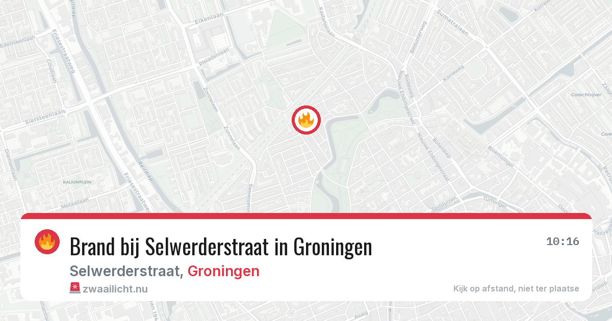 Brand bij Selwerderstraat in Groningen — 24 jul 2026