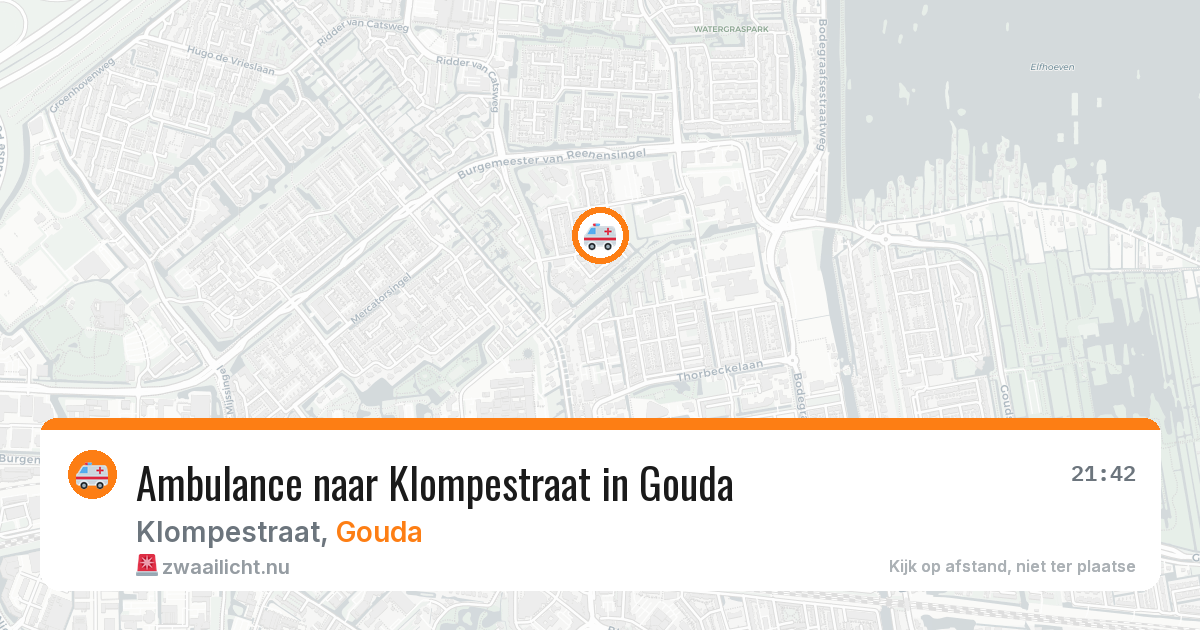 Ambulance naar Klompestraat in Gouda — 20 jul 2026