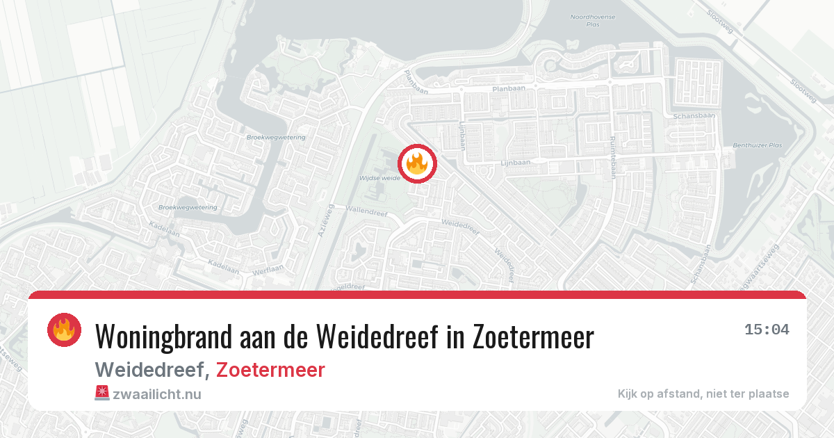 Woningbrand aan de Weidedreef in Zoetermeer — 7 mrt 2026