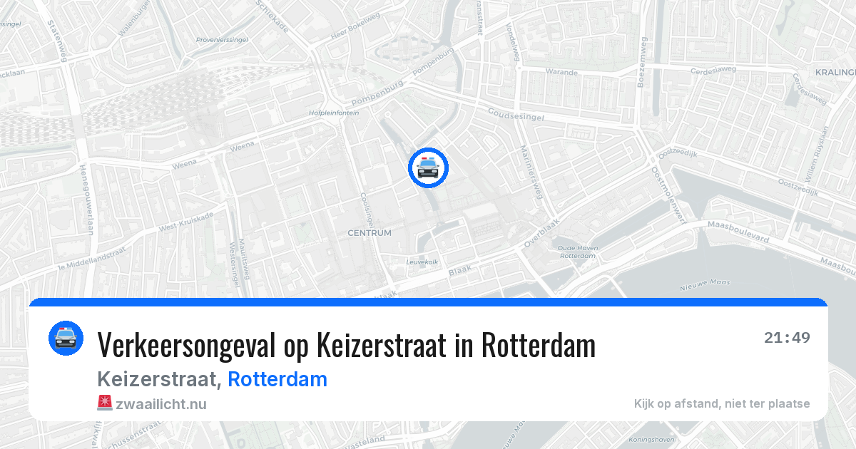 Verkeersongeval op Keizerstraat in Rotterdam — 19 mrt 2026