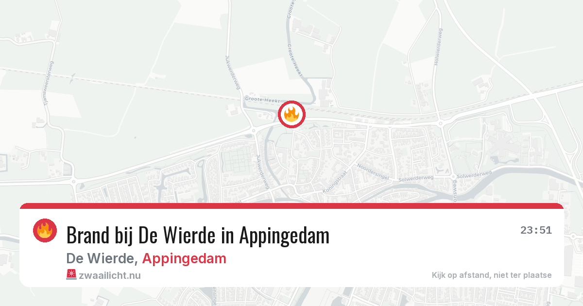 Brand bij De Wierde in Appingedam — 3 jun 2026
