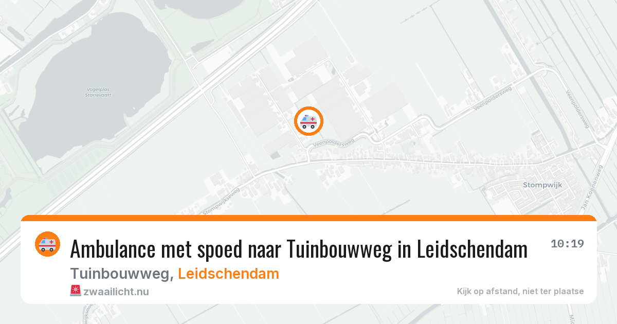 Ambulance met spoed naar Tuinbouwweg in Leidschendam — 10 jul 2026