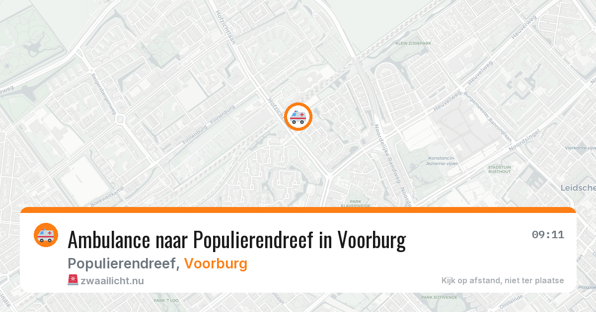 Ambulance naar Populierendreef in Voorburg — 15 mei 2026