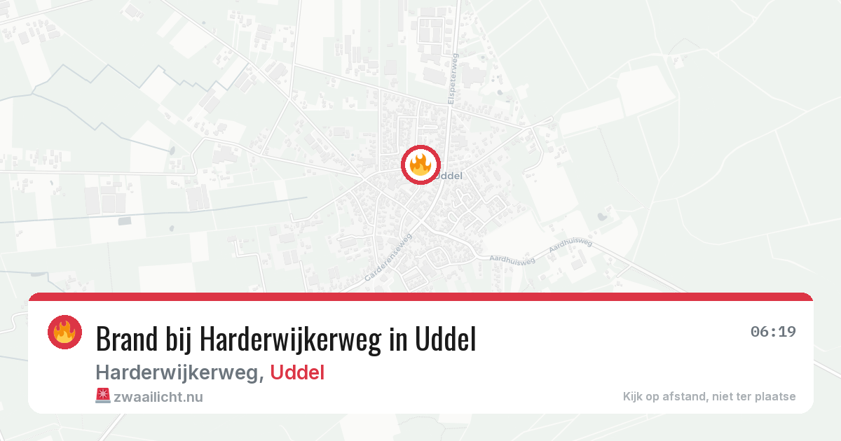 Brand bij Harderwijkerweg in Uddel — 23 jul 2026