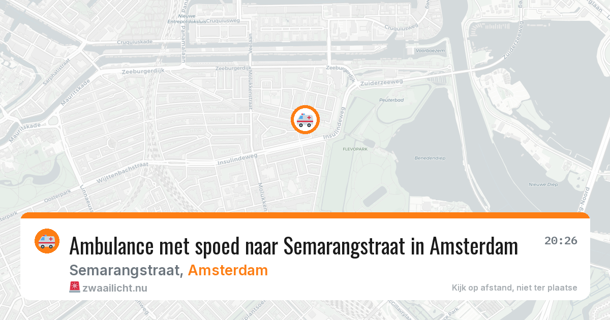 Ambulance met spoed naar Semarangstraat in Amsterdam — 16 jul 2026