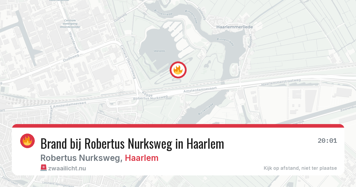 Brand bij Robertus Nurksweg in Haarlem — 16 mei 2026