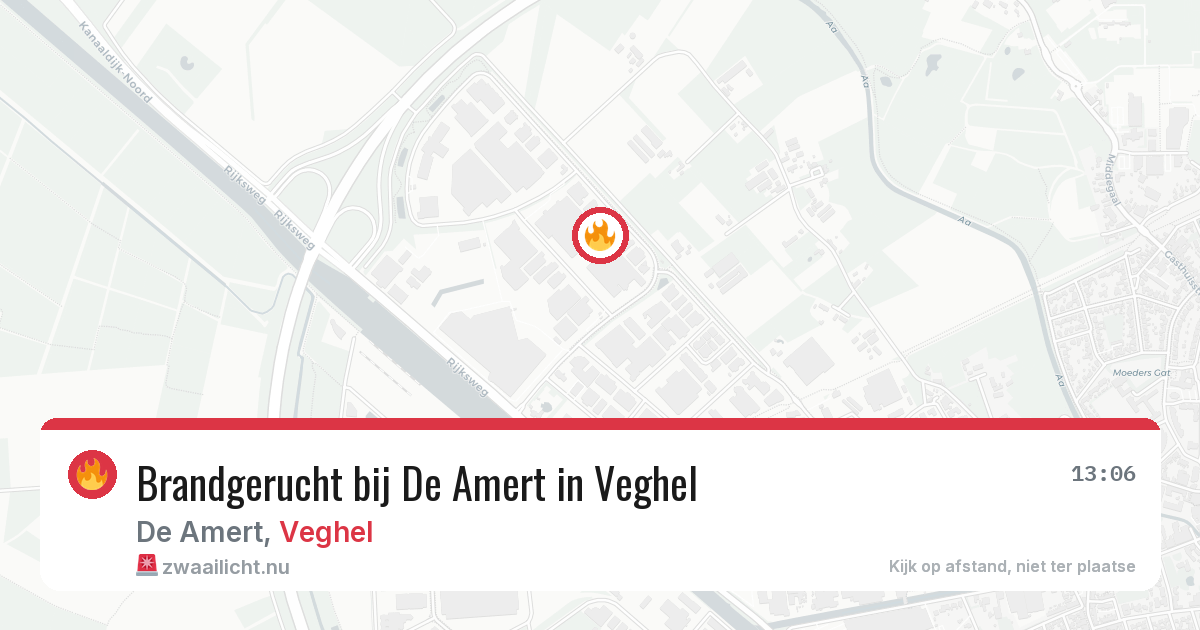 Brandgerucht bij De Amert in Veghel — 7 jul 2026