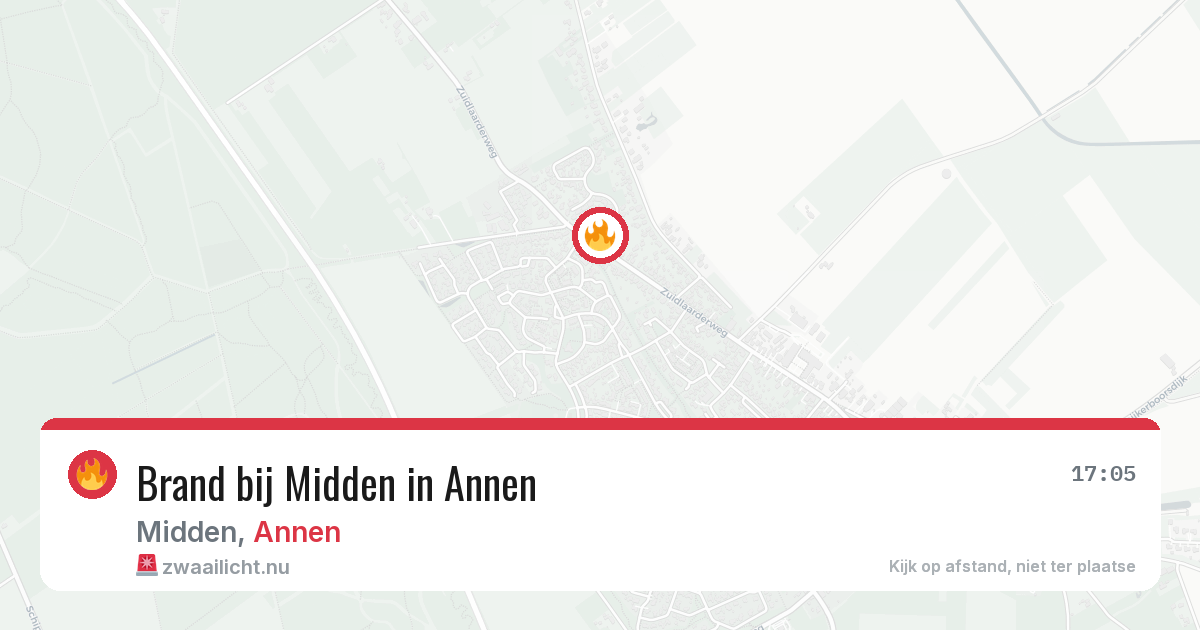 Brand bij Midden in Annen — 21 mrt 2026