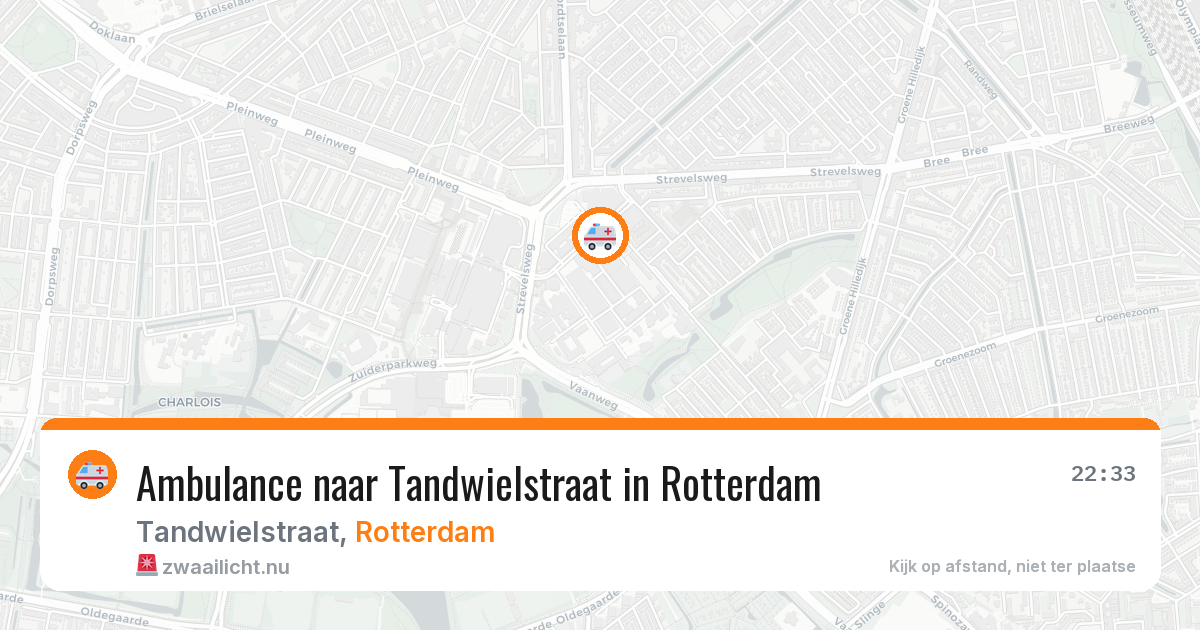 Ambulance naar Tandwielstraat in Rotterdam — 10 jul 2026