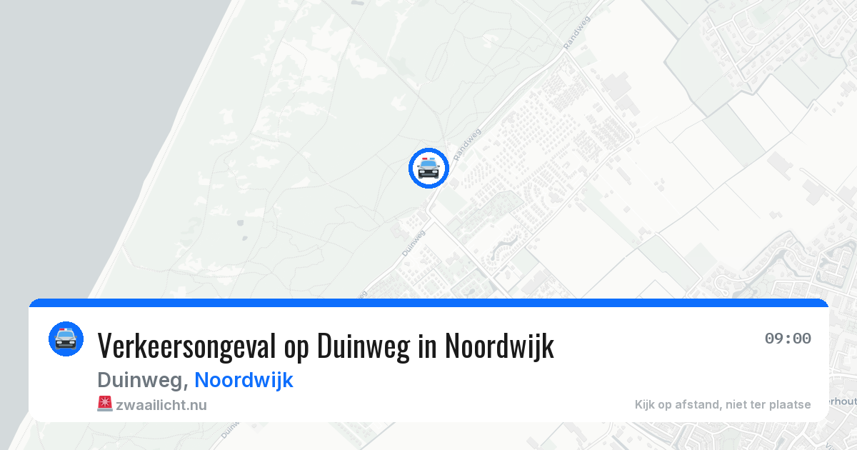 Verkeersongeval op Duinweg in Noordwijk — 14 jul 2026