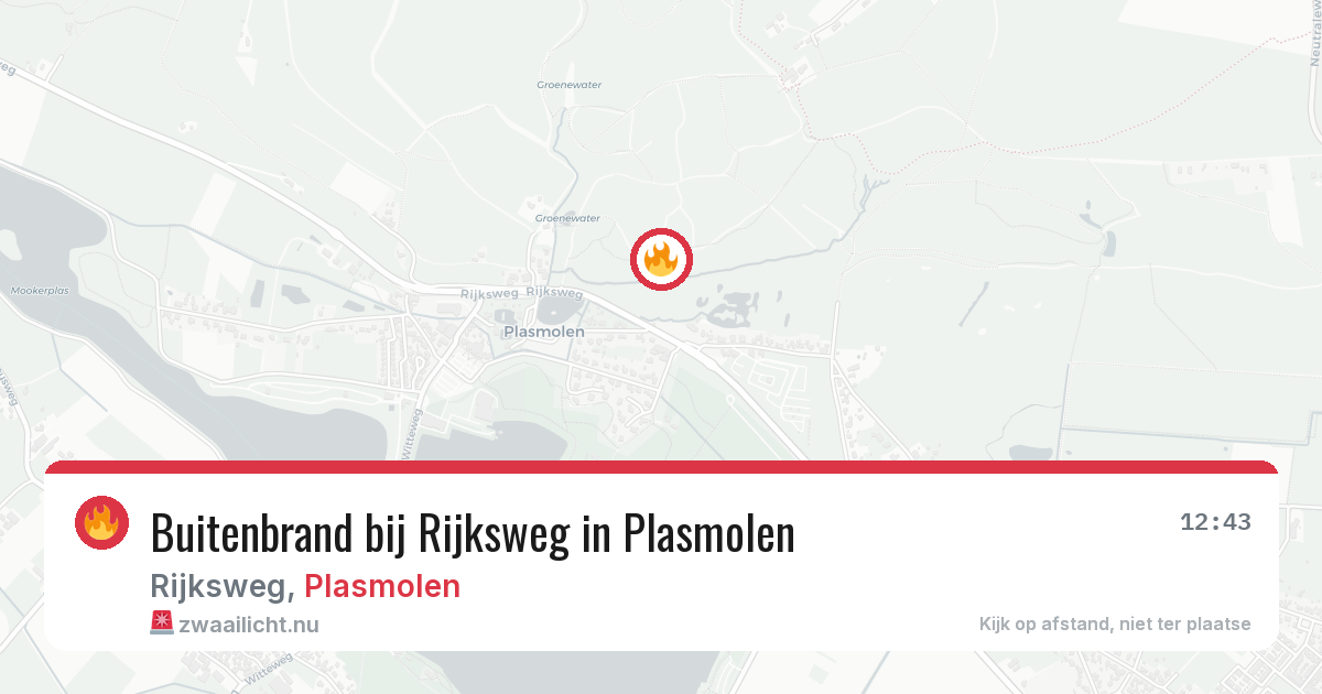 Buitenbrand bij Rijksweg in Plasmolen — 19 jul 2026