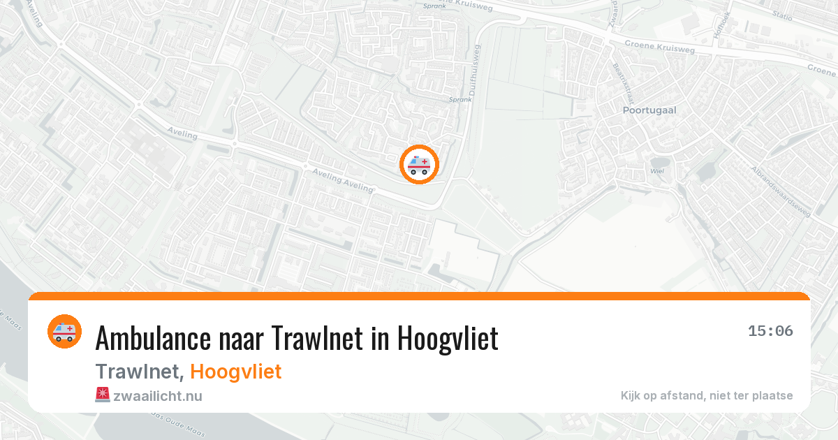 Ambulance naar Trawlnet in Hoogvliet — 2 jun 2026