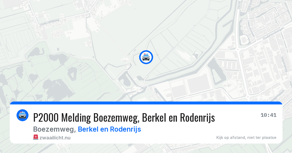 P2000 Melding Boezemweg, Berkel en Rodenrijs — 27 jul 2026