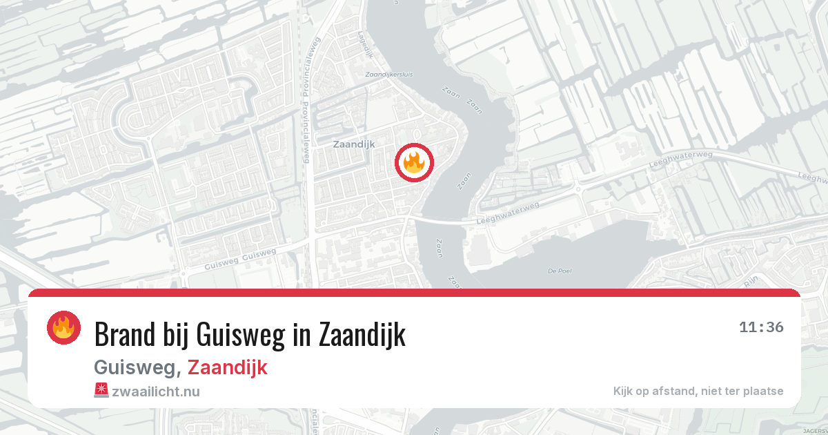 Brand bij Guisweg in Zaandijk — 26 mrt 2026