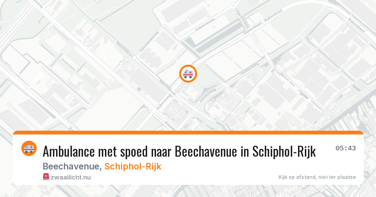 Ambulance met spoed naar Beechavenue in Schiphol-Rijk — 19 jan 2026