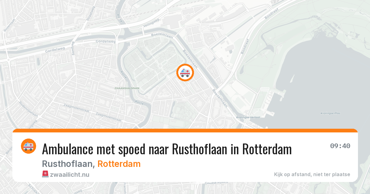 Ambulance met spoed naar Rusthoflaan in Rotterdam — 25 mrt 2026