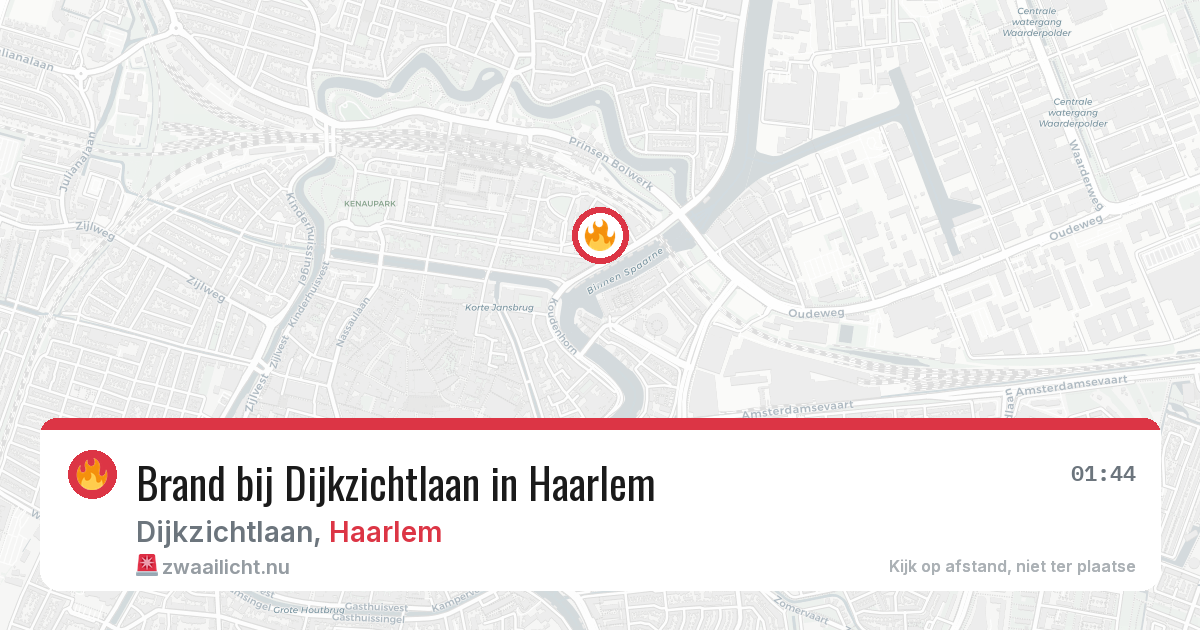 Brand bij Dijkzichtlaan in Haarlem — 10 jul 2026