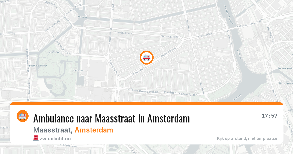 Ambulance naar Maasstraat in Amsterdam — 8 mei 2026