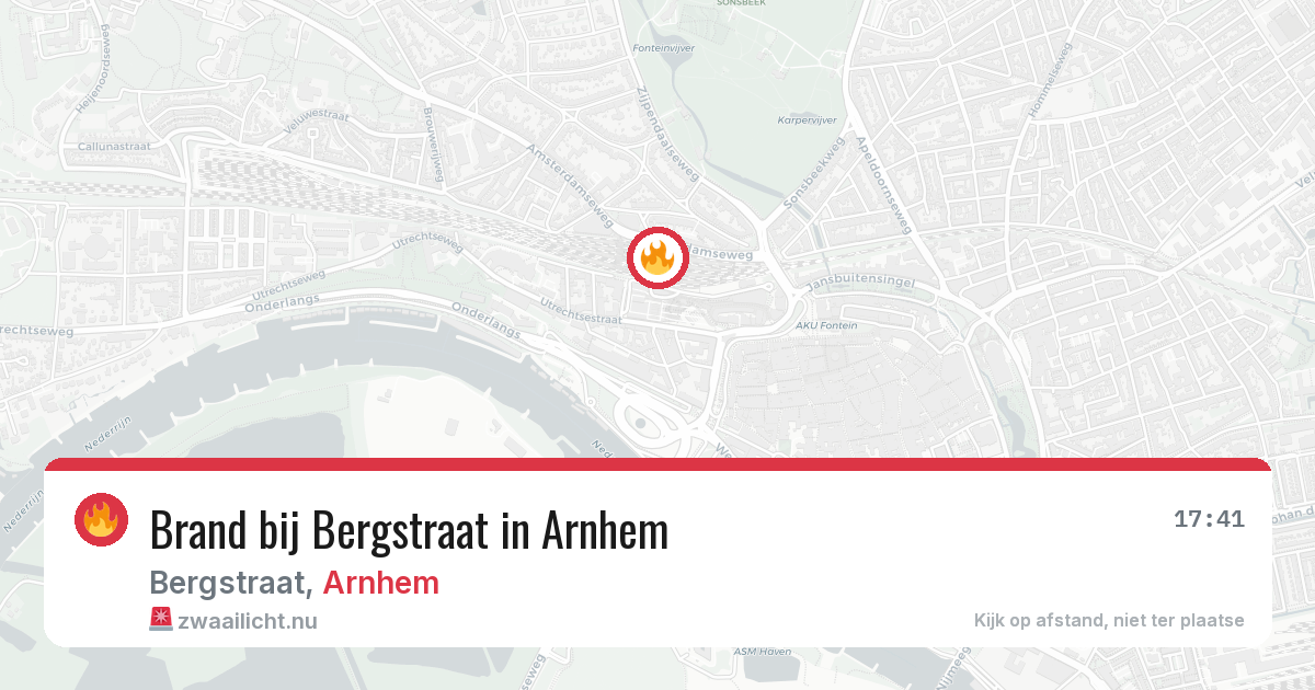 Brand bij Bergstraat in Arnhem — 2 jun 2026
