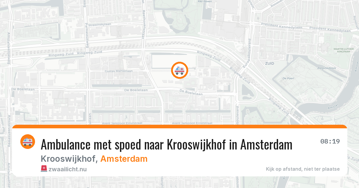 Ambulance met spoed naar Krooswijkhof in Amsterdam — 8 mrt 2026