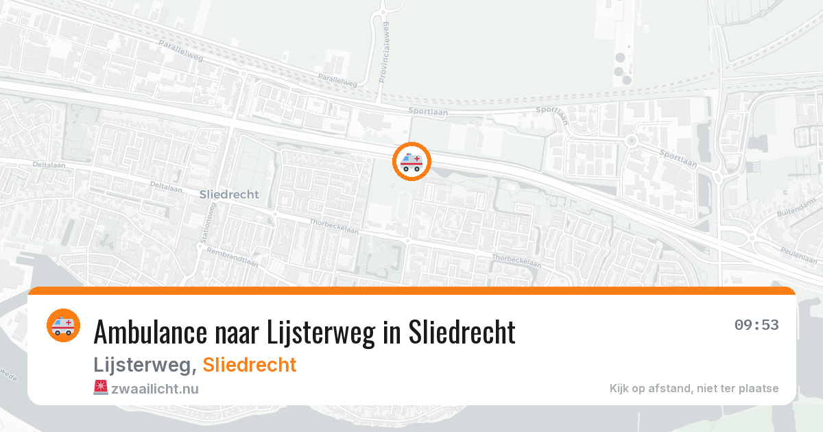 Ambulance naar Lijsterweg in Sliedrecht — 5 mei 2026