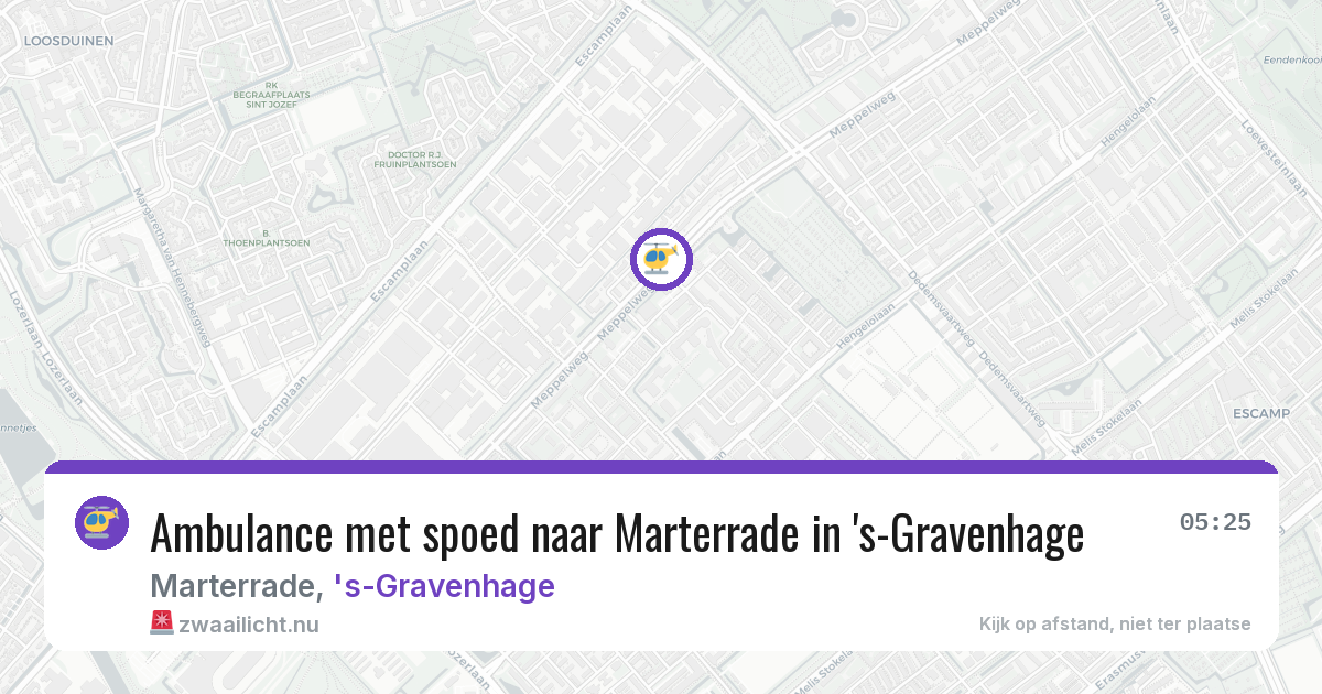 Ambulance met spoed naar Marterrade in 's-Gravenhage — 3 mrt 2026
