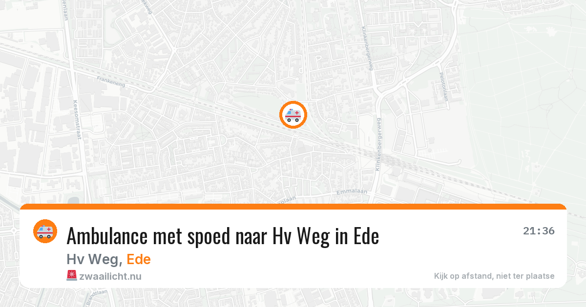 Ambulance met spoed naar Hv Weg in Ede — 9 jul 2026