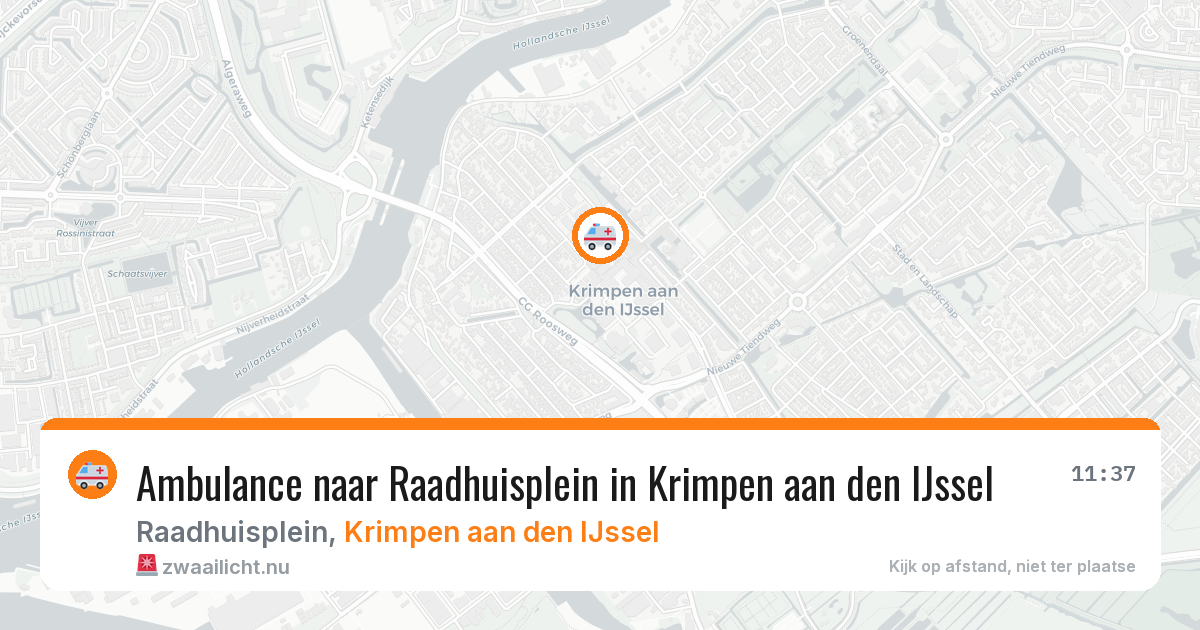 Ambulance naar Raadhuisplein in Krimpen aan den IJssel — 14 jul 2026