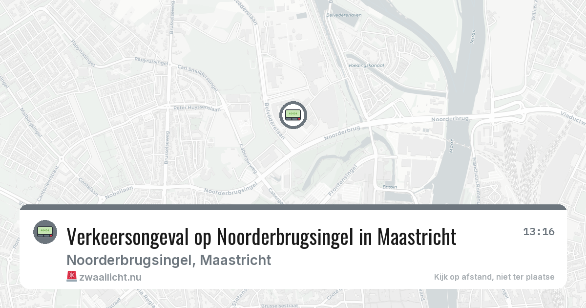 Verkeersongeval op Noorderbrugsingel in Maastricht — 23 jul 2026