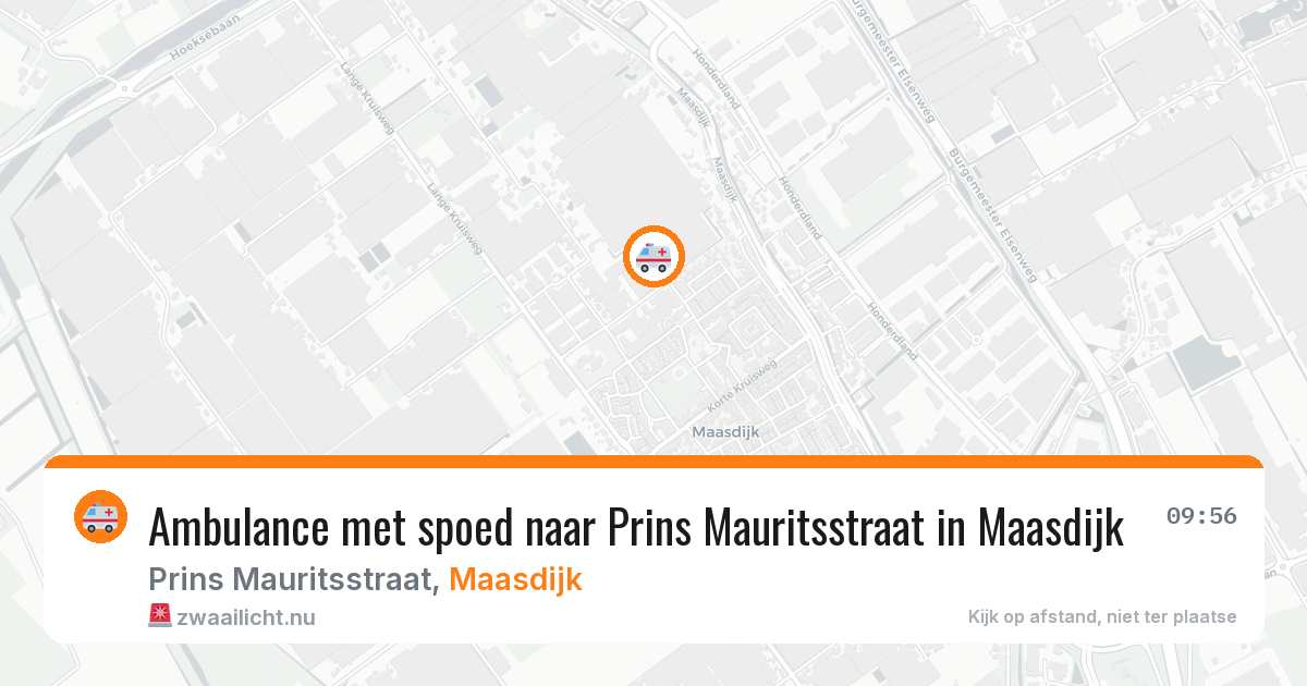 Ambulance met spoed naar Prins Mauritsstraat in Maasdijk — 1 apr 2026