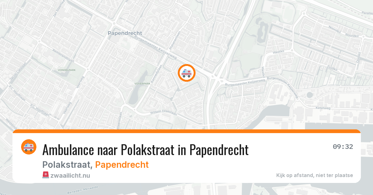 Ambulance naar Polakstraat in Papendrecht — 17 jul 2026