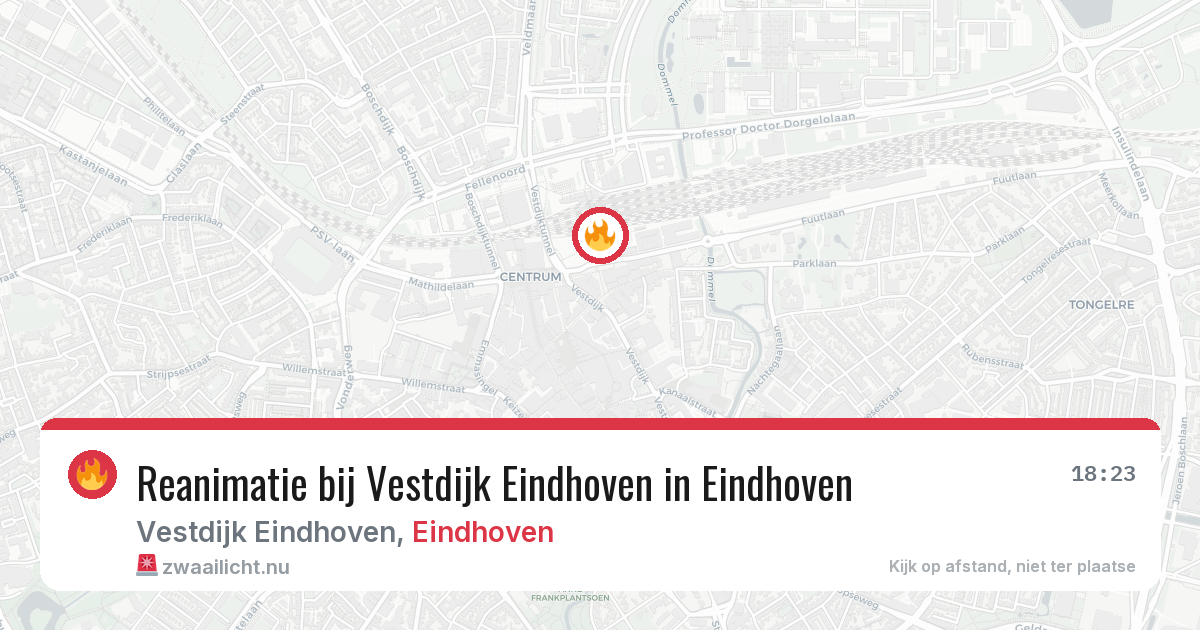 Reanimatie bij Vestdijk Eindhoven in Eindhoven — 25 mei 2026