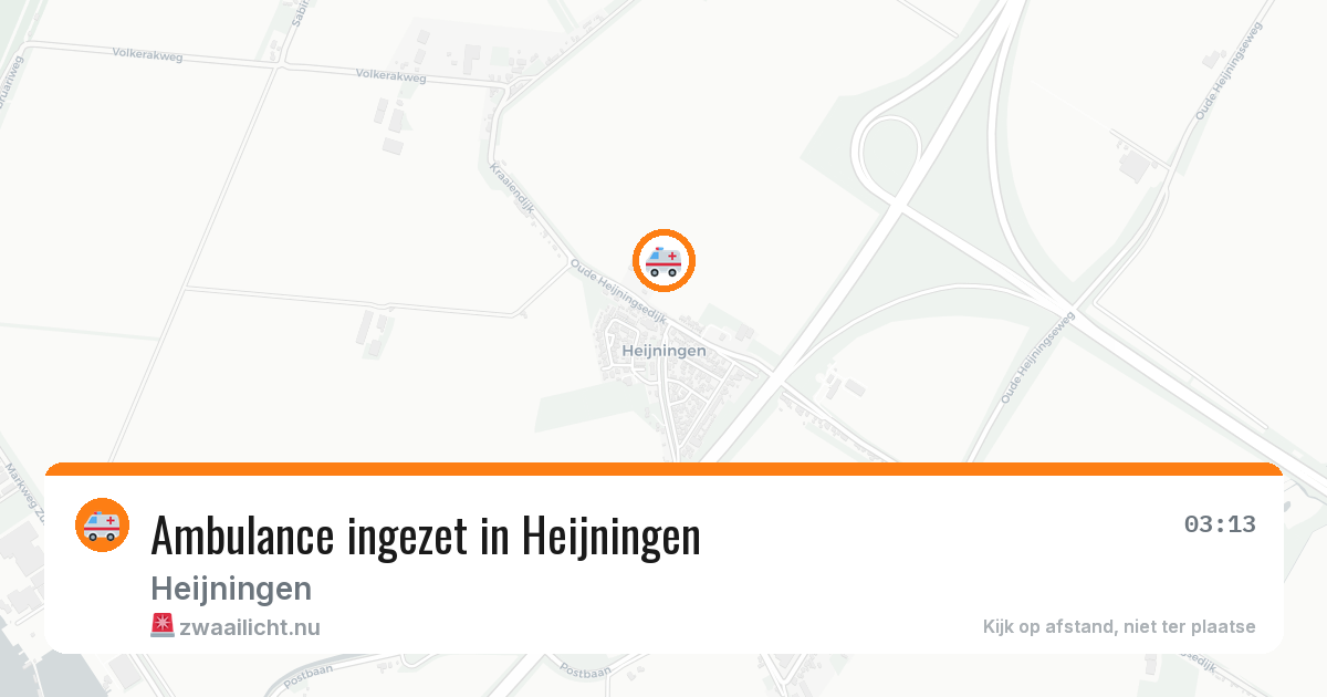 Ambulance ingezet in Heijningen — 16 jul 2026
