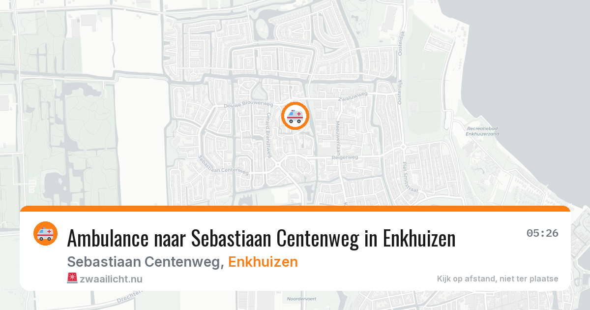 Ambulance naar Sebastiaan Centenweg in Enkhuizen — 15 jul 2026