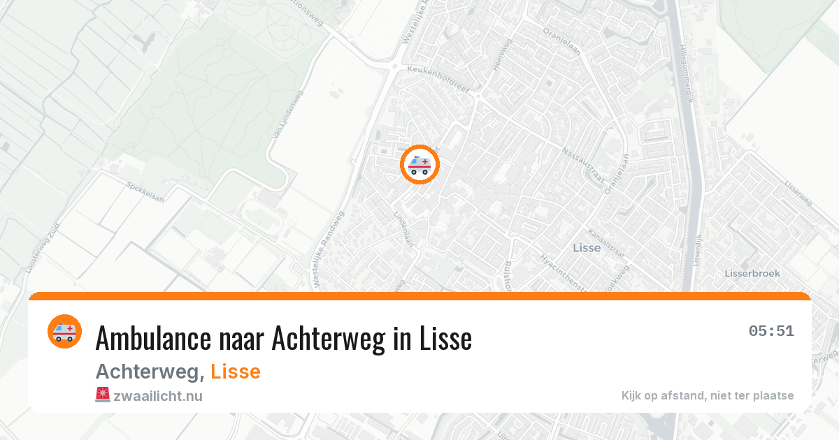 Ambulance naar Achterweg in Lisse — 10 jul 2026