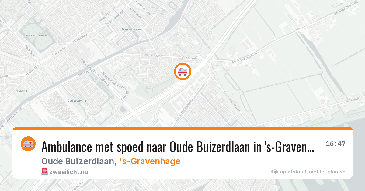 Ambulance met spoed naar Oude Buizerdlaan in 's-Gravenhage — 21 jan 2026