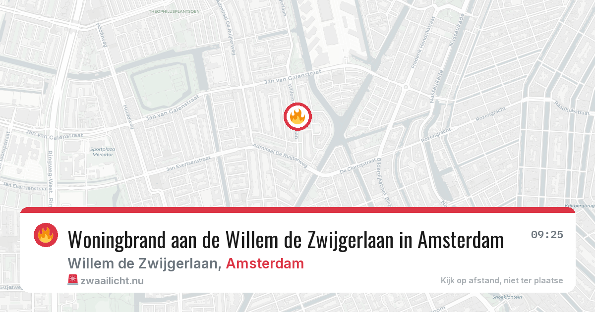 Woningbrand aan de Willem de Zwijgerlaan in Amsterdam — 10 mrt 2026