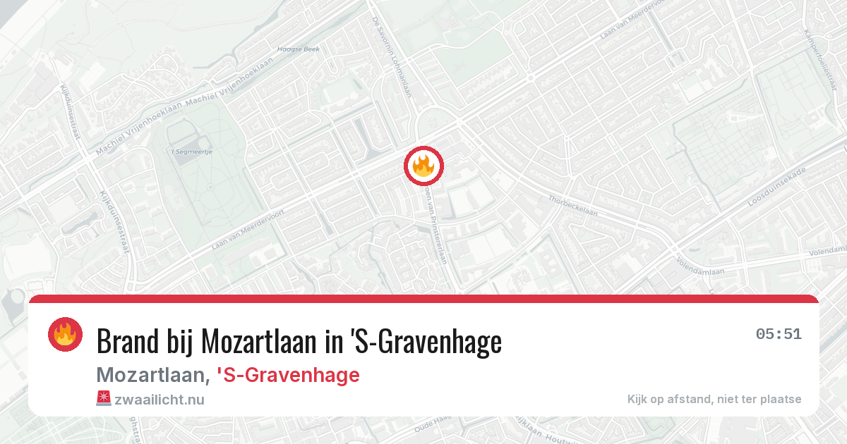 Brand bij Mozartlaan in 'S-Gravenhage — 16 jul 2026