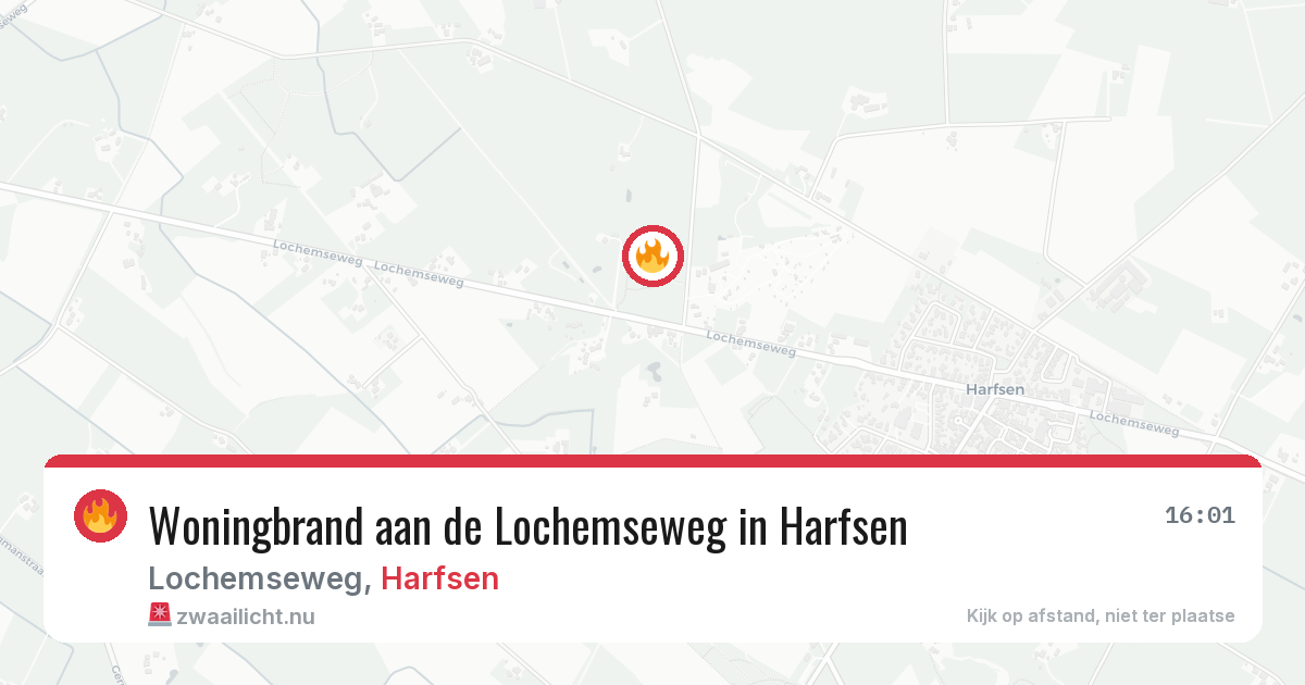 Woningbrand aan de Lochemseweg in Harfsen — 26 mrt 2026