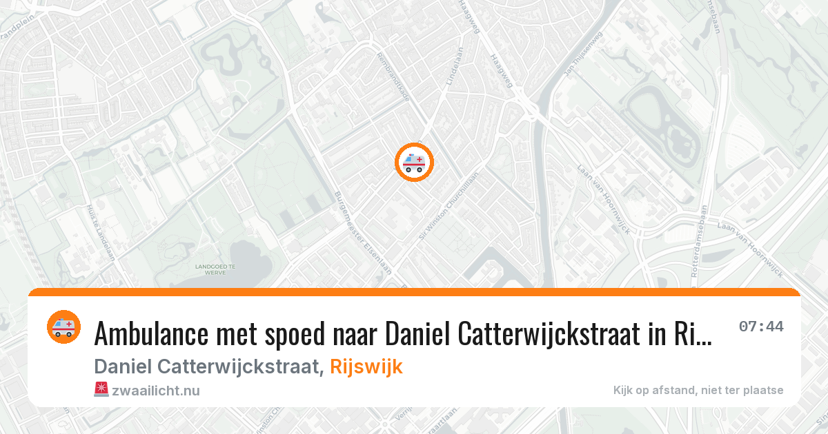 Ambulance met spoed naar Daniel Catterwijckstraat in Rijswijk — 11 jul 2026