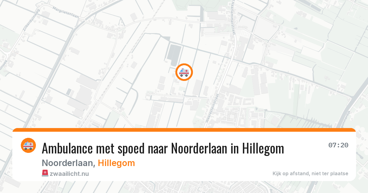 Ambulance met spoed naar Noorderlaan in Hillegom — 26 mrt 2026