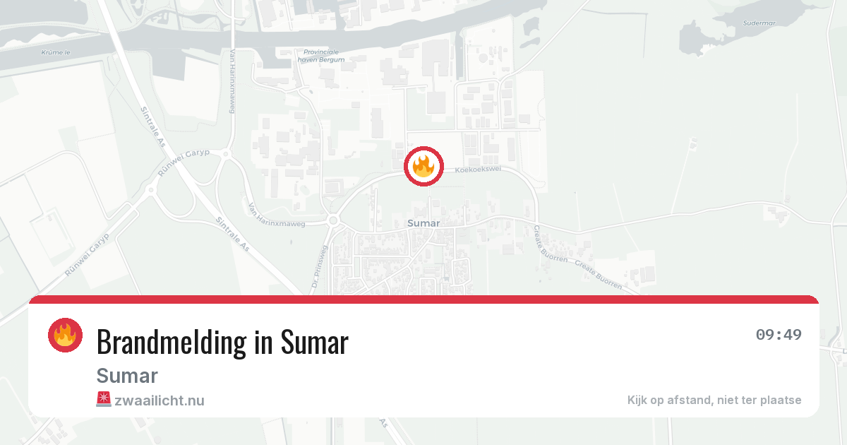 Brandmelding in Sumar — 7 mei 2026