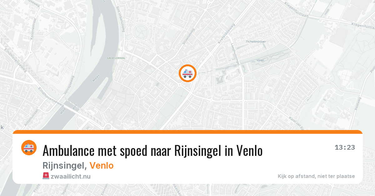 Ambulance met spoed naar Rijnsingel in Venlo — 7 mrt 2026