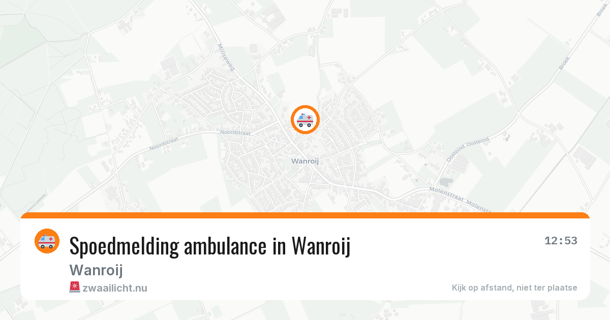 Spoedmelding ambulance in Wanroij — 10 mrt 2026