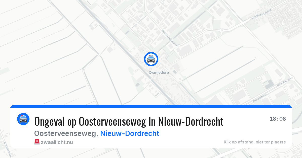 Ongeval op Oosterveenseweg in Nieuw-Dordrecht — 13 jul 2026