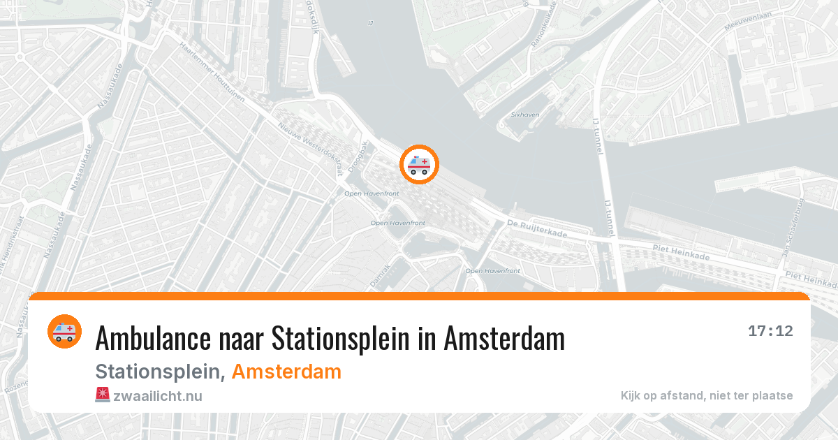 Ambulance naar Stationsplein in Amsterdam — 12 jul 2026
